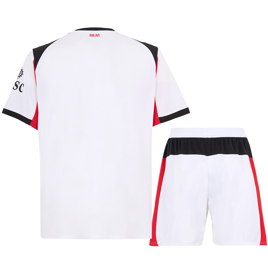 AC Milan Away Jersey Kit 2025/26 (back view)
