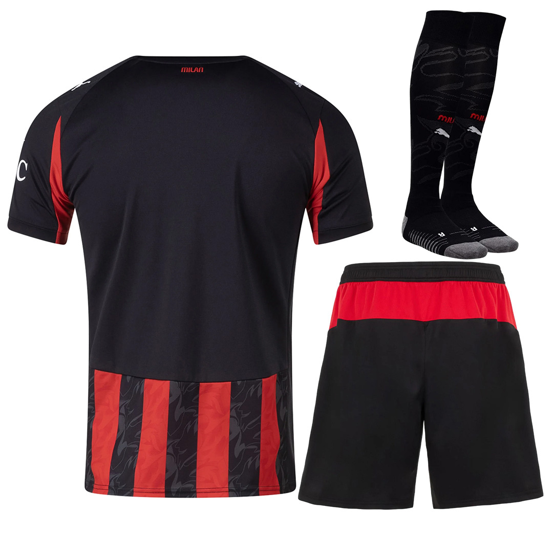 AC Milan Home Jersey Full Kit 2025/26 (back view)