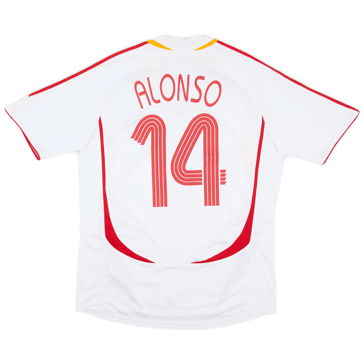 Alonso #14 Retro Spain Away Jersey World Cup 2006