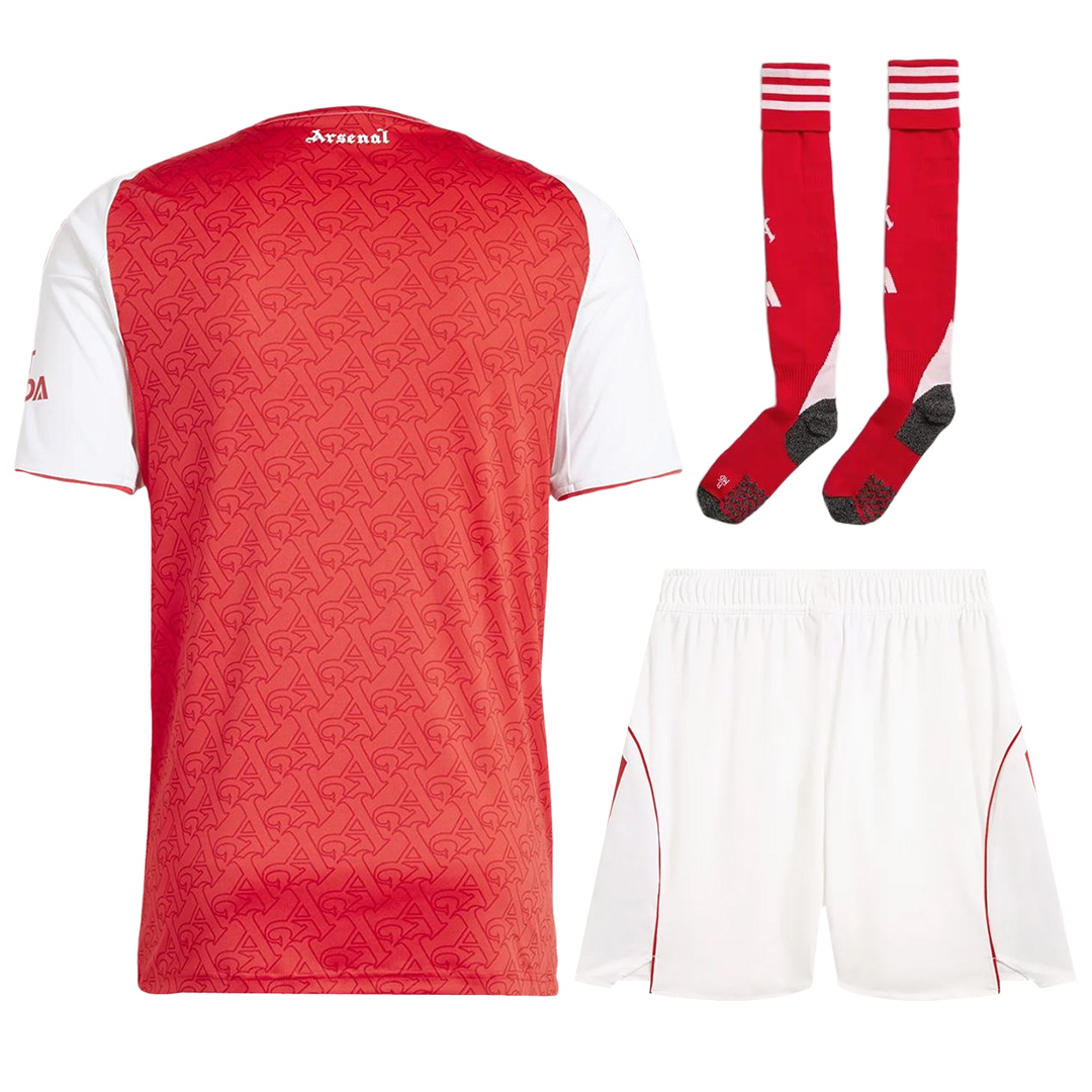 Arsenal Home Jersey Full Kit 2025/26 (back view)