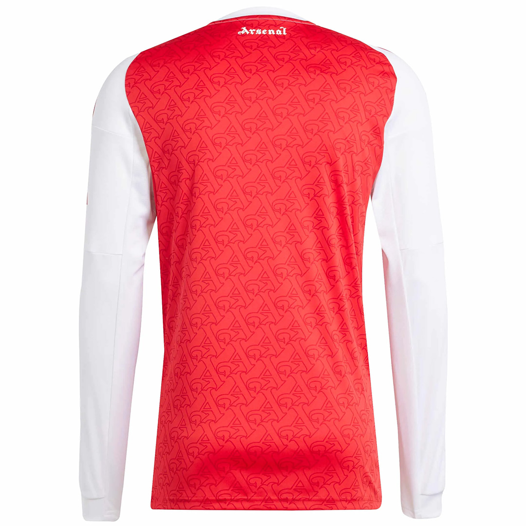 Arsenal Home Long Sleeve Jersey 2025/26 (back view)