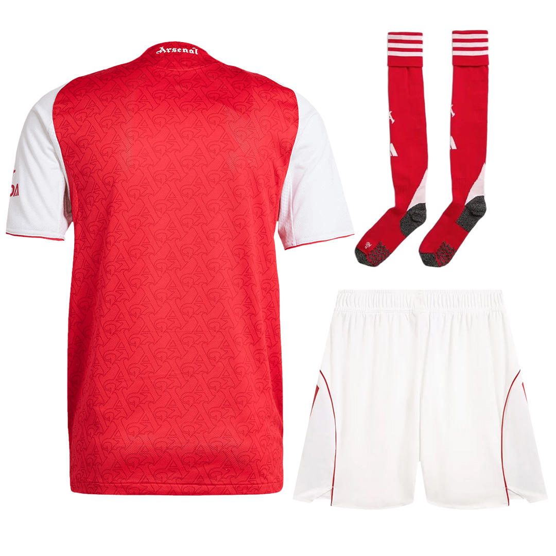 Arsenal Home Match Jersey Full Kit Player Version 2025/26 (back view)