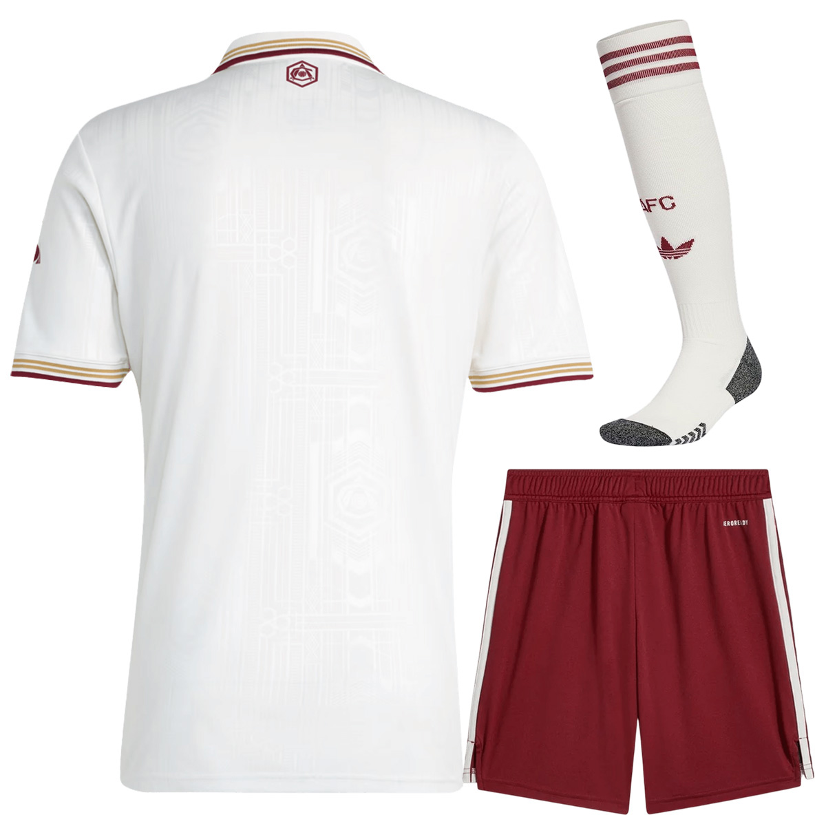Arsenal Third Jersey Full Kit 2025/26 (back view)