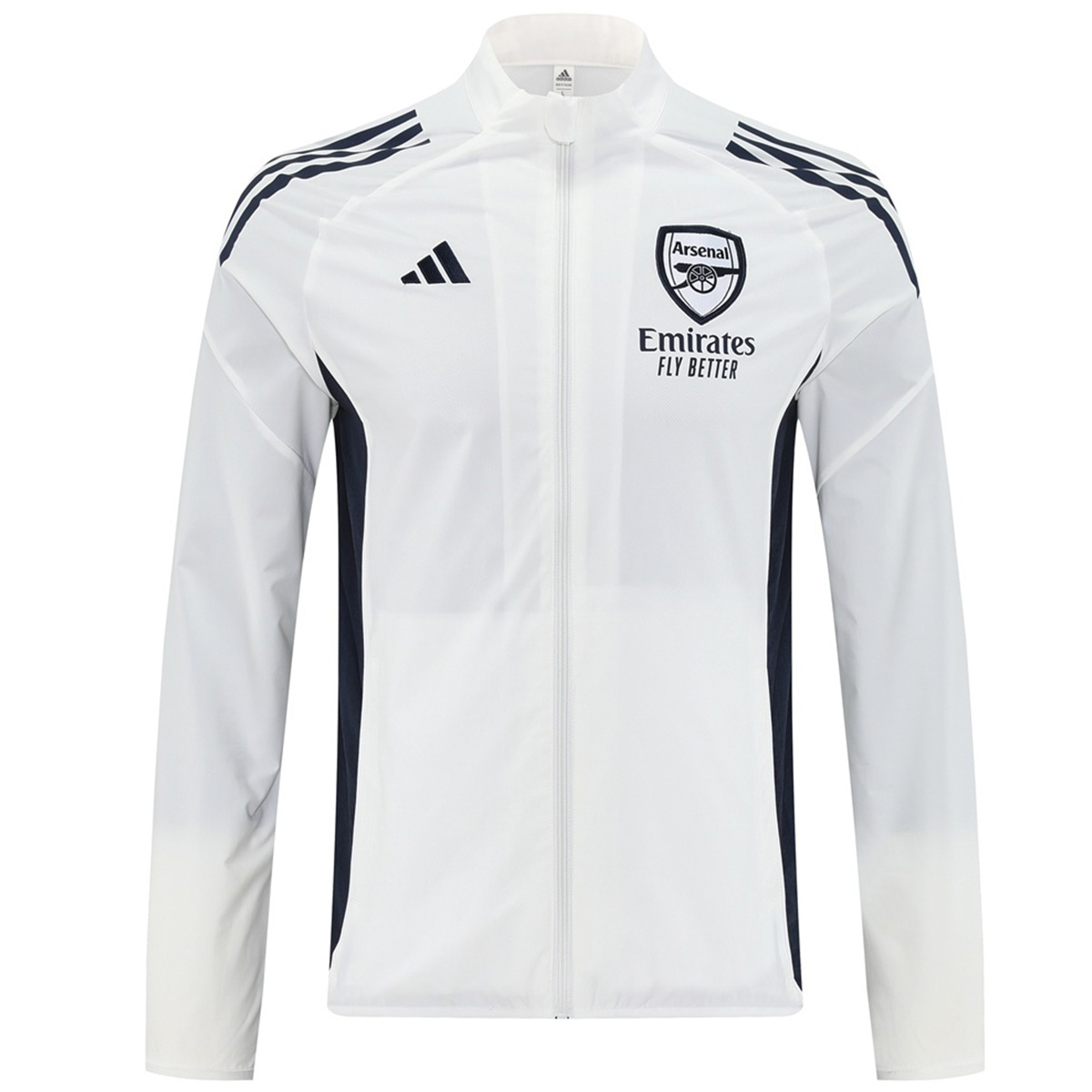 Arsenal Windbreaker Jacket White 2025/26 (back view)