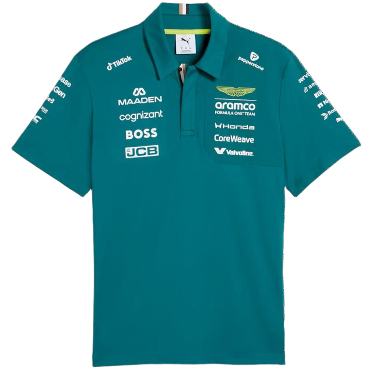 Aston Martin Aramco Cognizant F1 Racing Team Polo Shirt 2026 (back view)