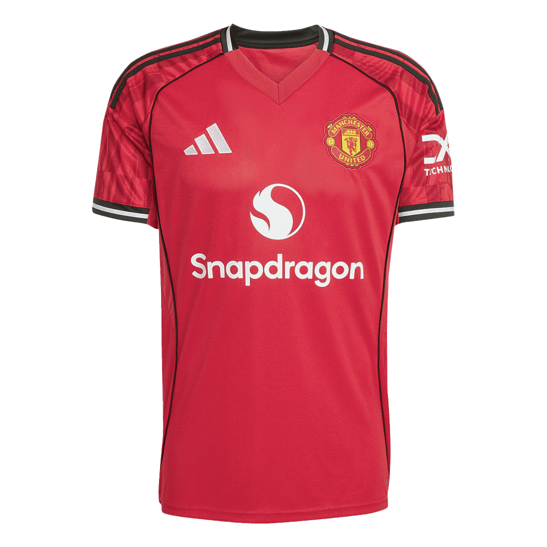B.FERNANDES #8 Manchester United Home Jersey 2025/26 (back view)
