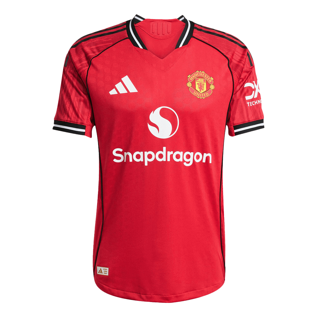 B.FERNANDES #8 Manchester United Home Match Jersey Player Version 2025/26 (back view)