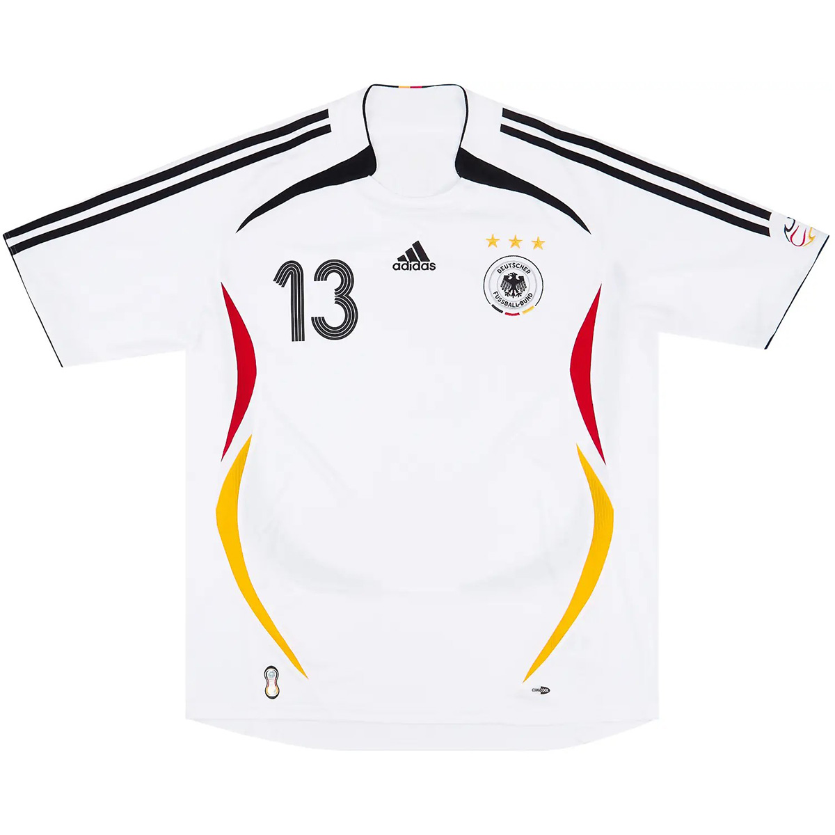 Ballack #13 Retro Germany Home Jersey World Cup 2006 (back view)