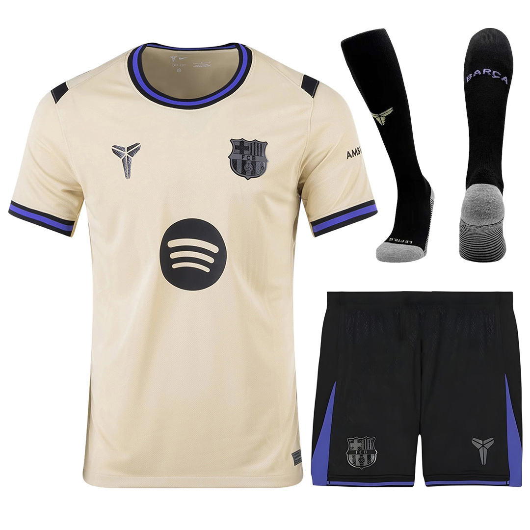Barcelona Away Jersey Full Kit 2025/26 (back view)