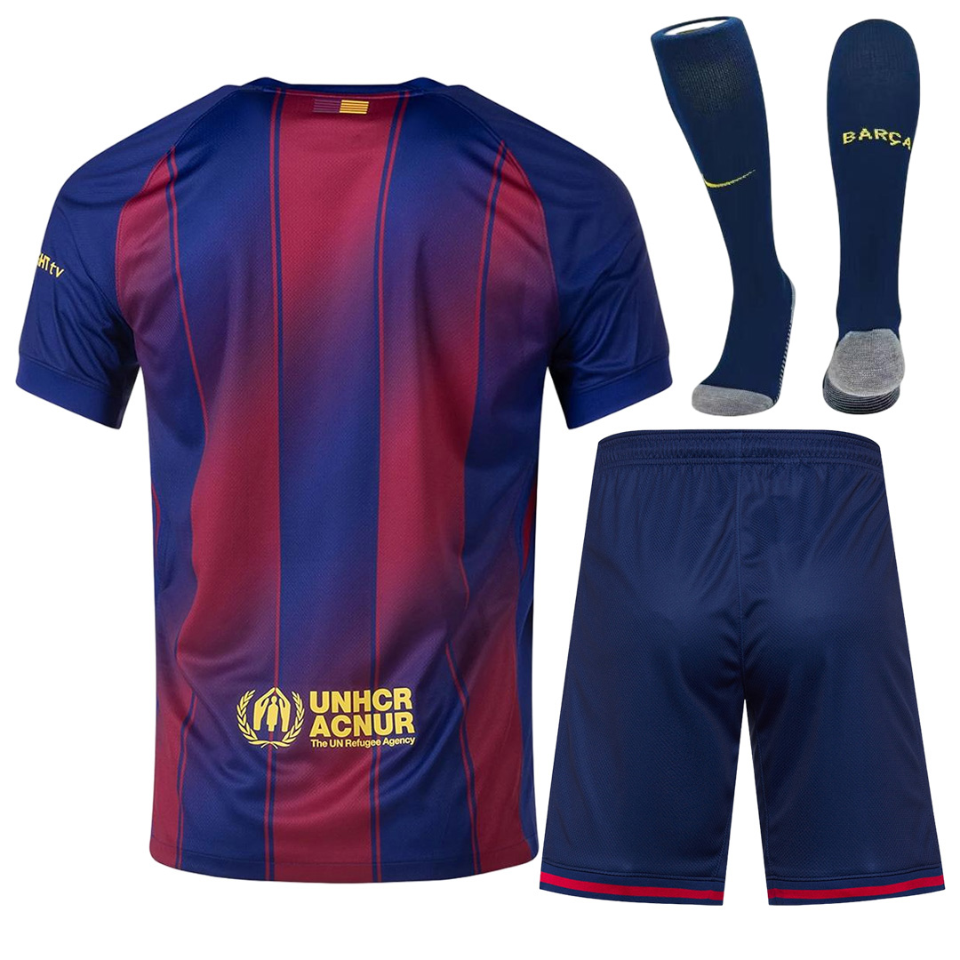 Barcelona Home Jersey Whole Kit 2025/26 (back view)