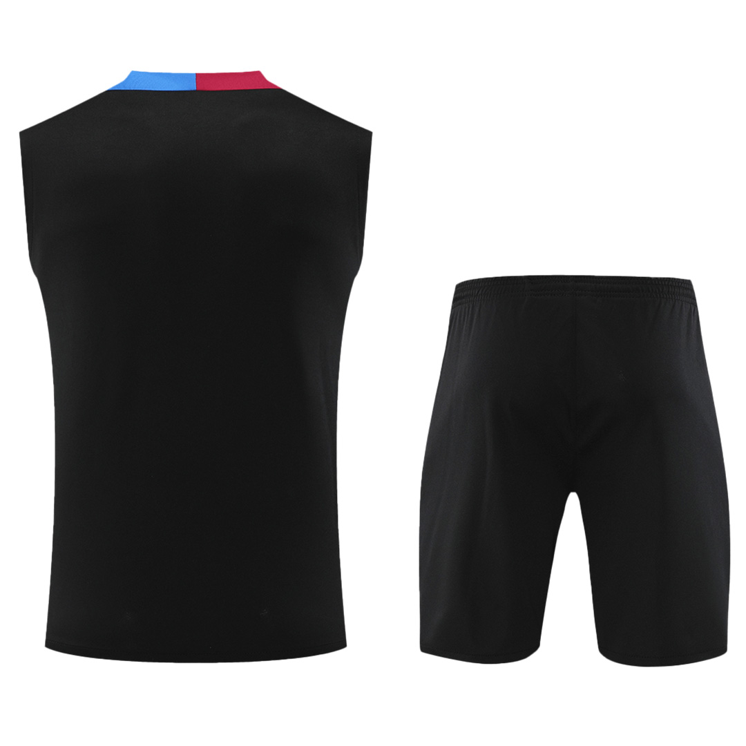 Barcelona Pre-Match Vest Kit(Jersey+Shorts) 2024/25 (back view)