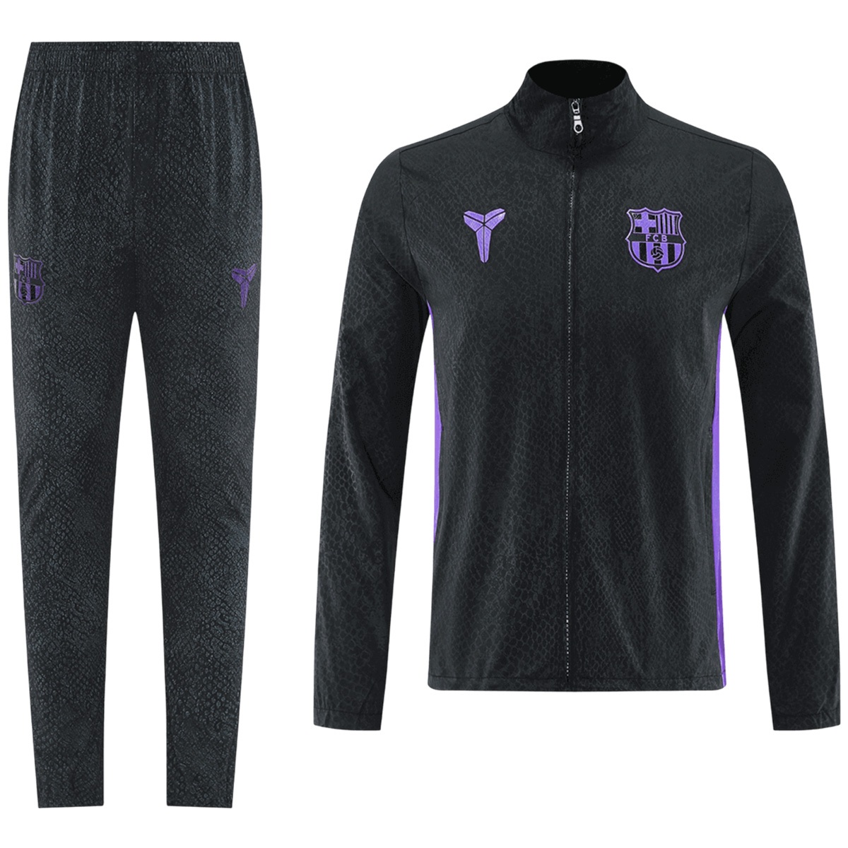 Barcelona Windbreaker Kit(Jacket+Pants) Black 2025/26 (back view)