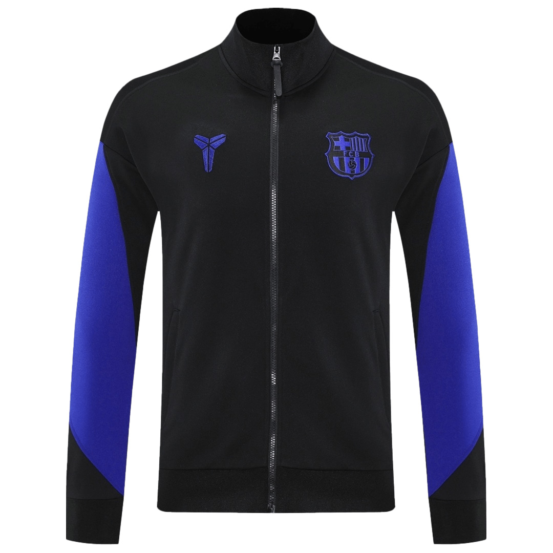Barcelona x Kobe Bryant Anthem Jacket Black & Purple 2025/26 (back view)
