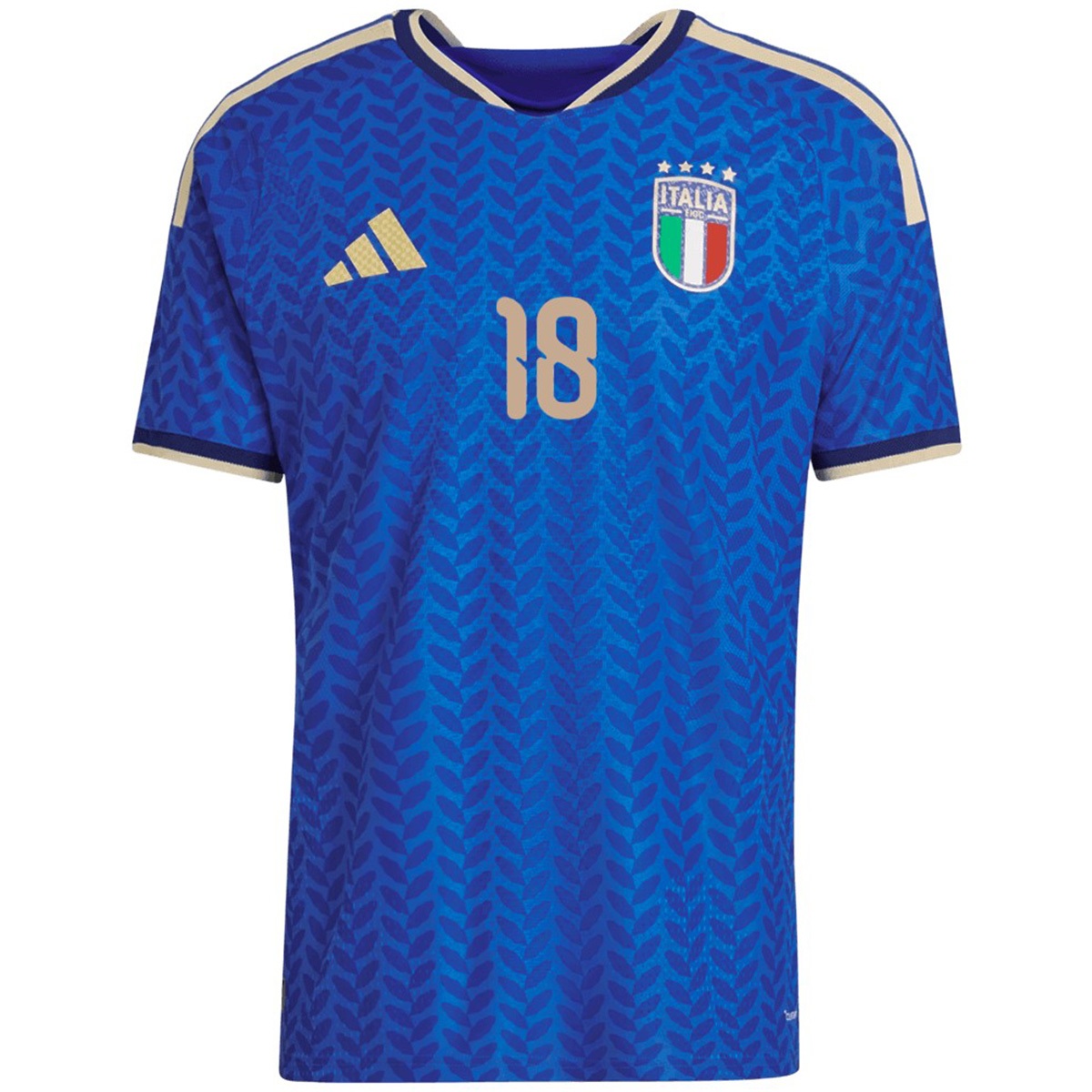 Barella #18 Italy Home Match Jersey Player Version World Cup 2026 (back view)