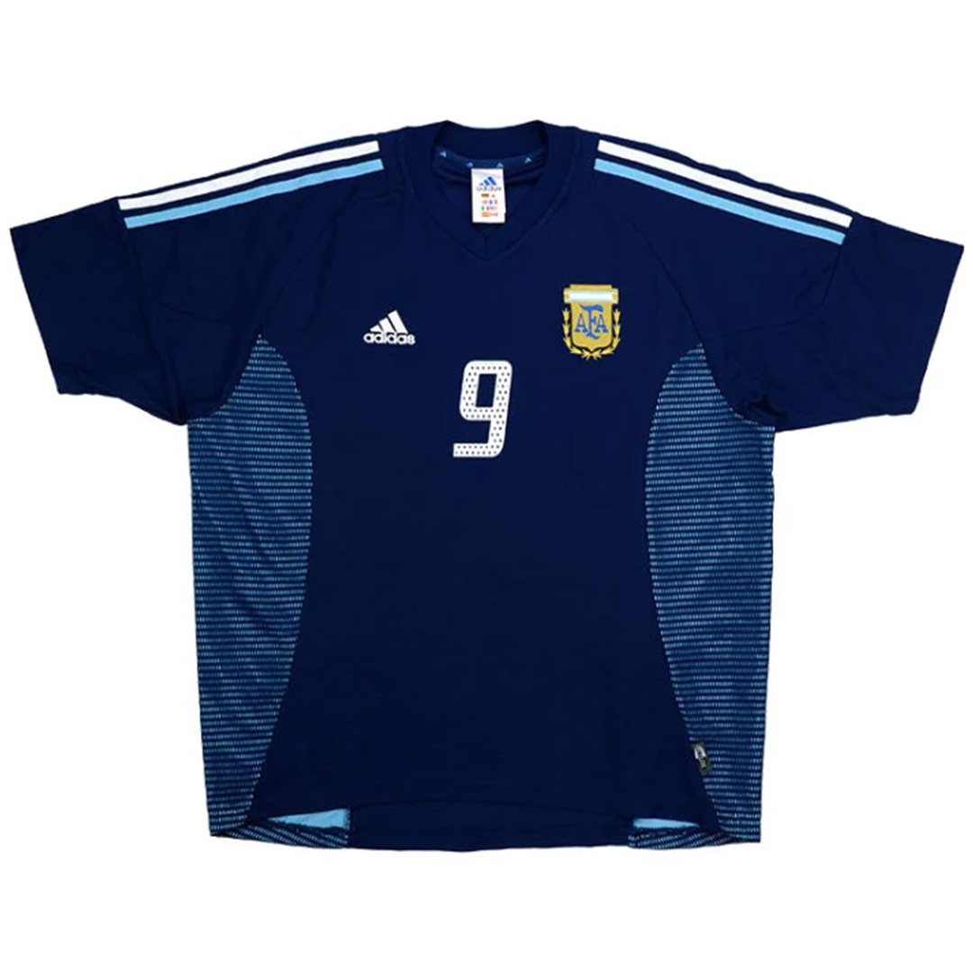 BATISTUTA #9 Retro Argentina Away Jersey World Cup 2002 (back view)