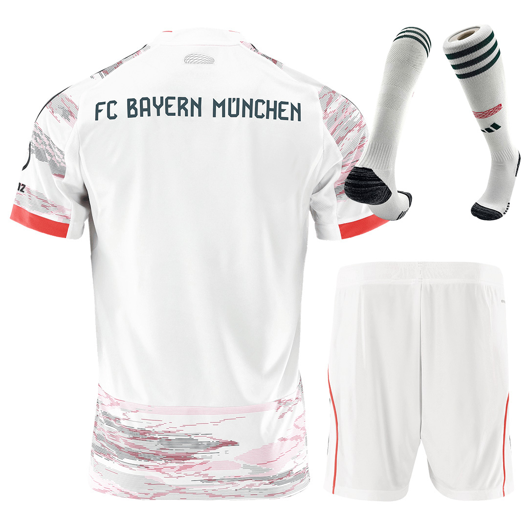Bayern Munich Away Jersey Full Kit 2025/26 (back view)