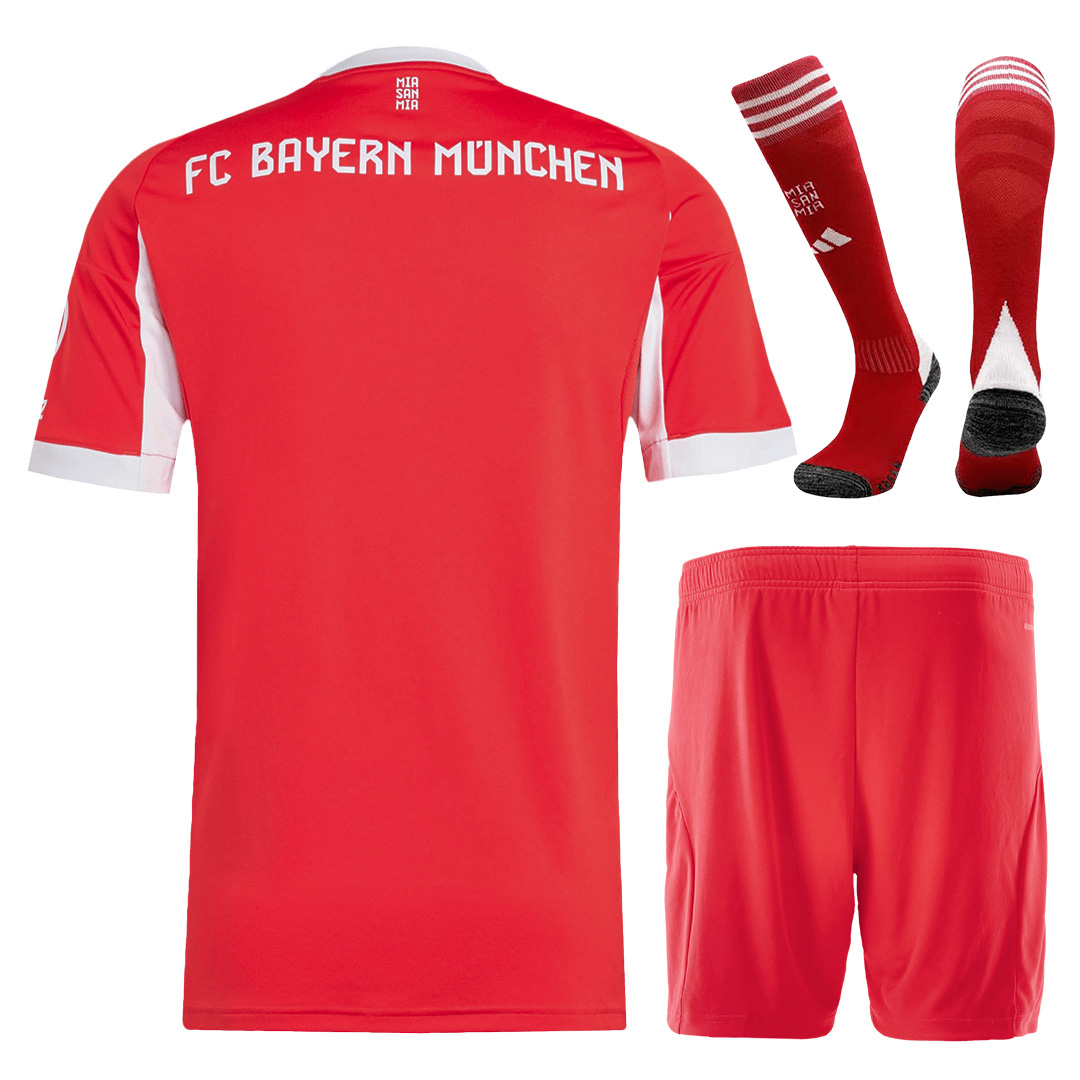 Bayern Munich Home Jersey Full Kit 2025/26 (back view)