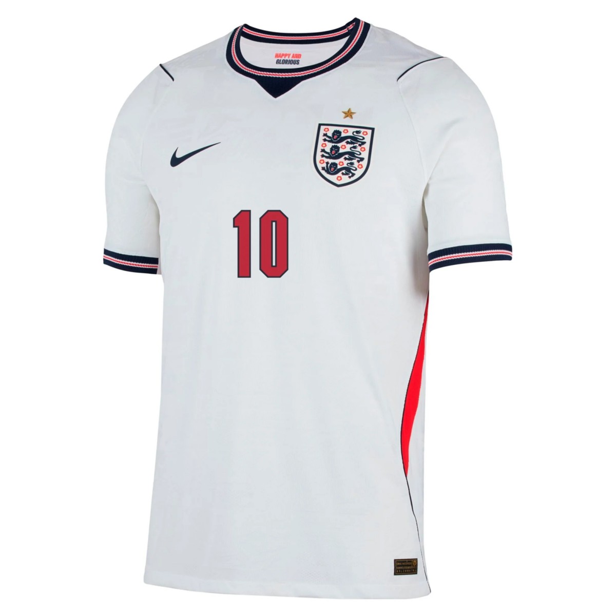 BELLINGHAM #10 England Home Match Jersey Player Version World Cup 2026 (back view)