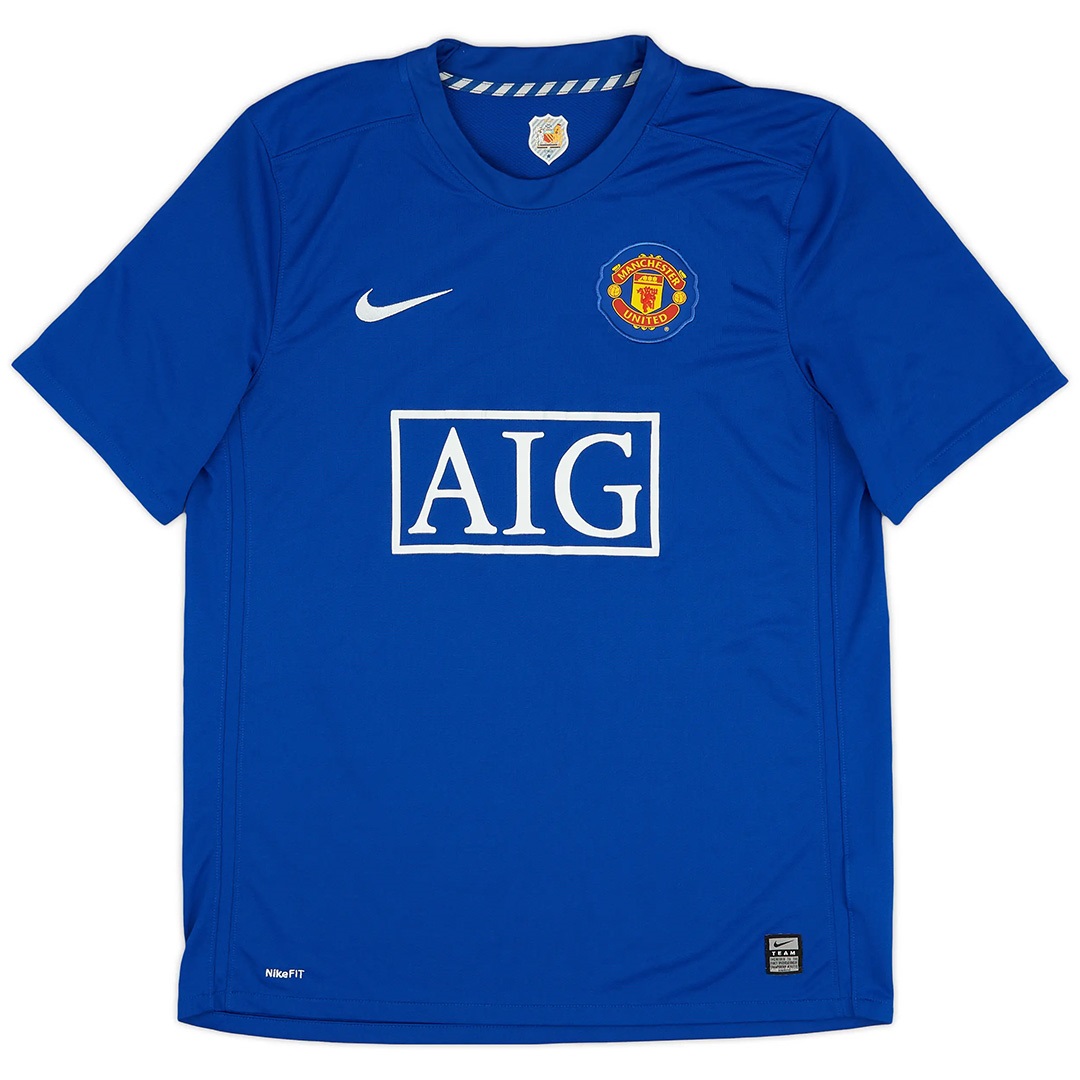 Berbatov #9 Retro Manchester United Third Jersey 2008/09 (back view)