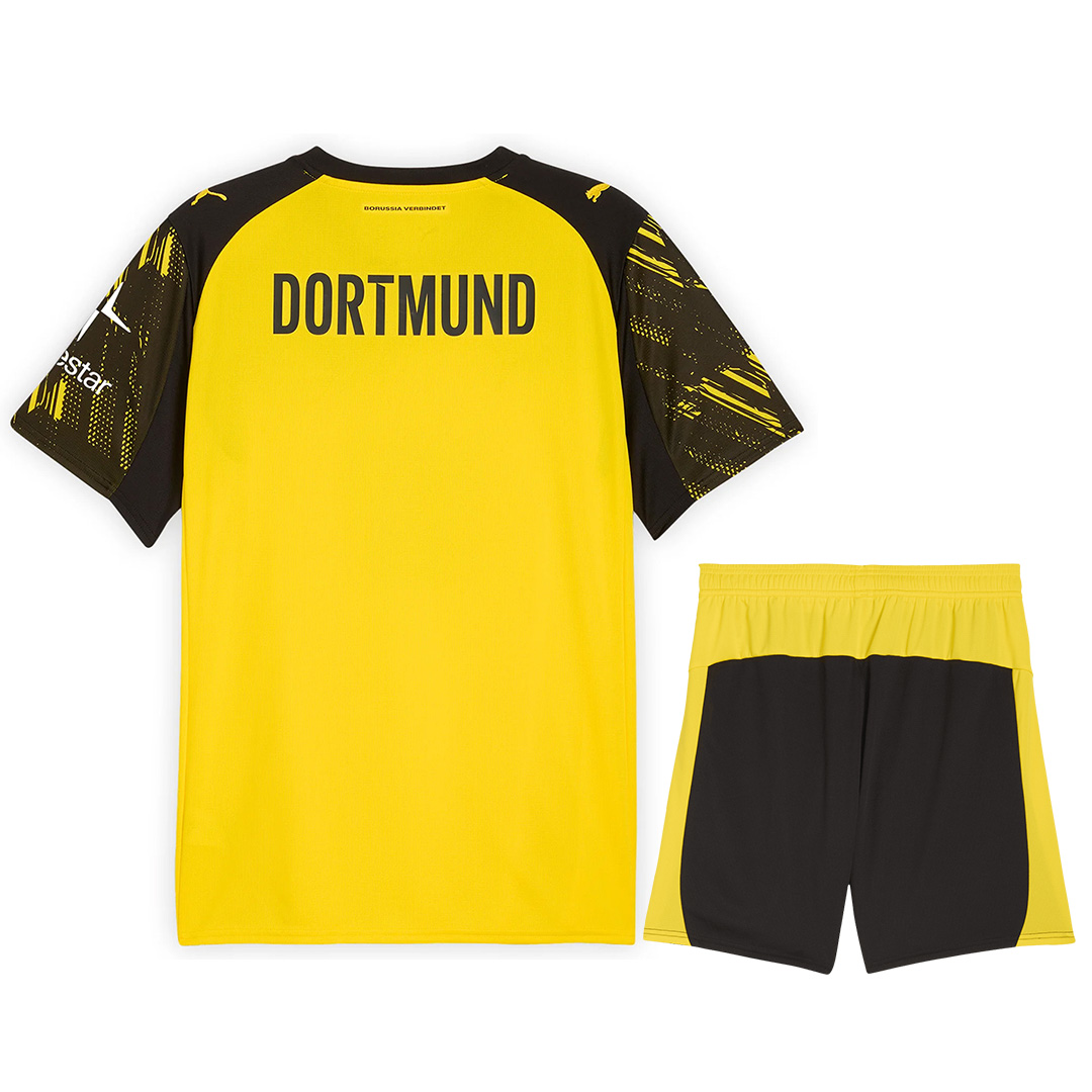 Borussia Dortmund Home Jersey Kit 2025/26 (back view)