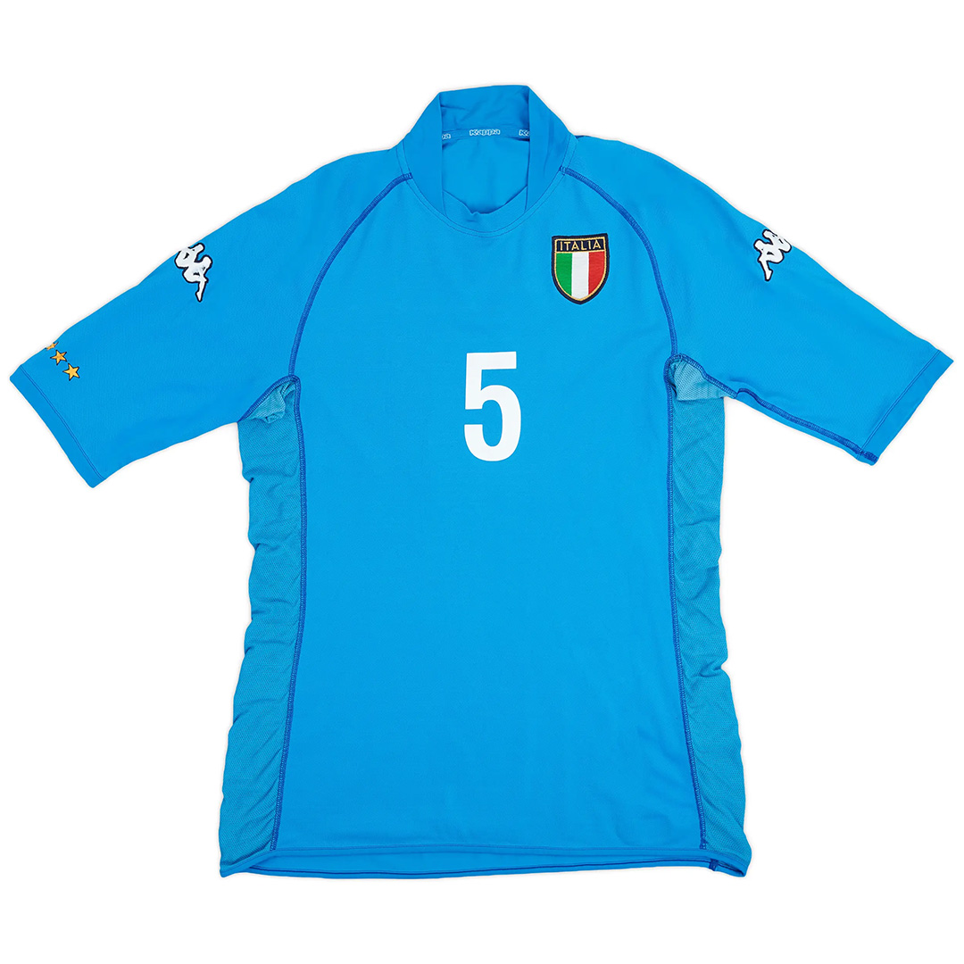 CANNAVARO #5 Retro Italy Home Jersey World Cup 2002 (back view)