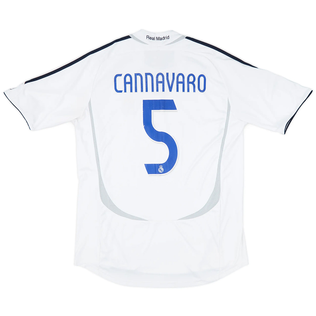 CANNAVARO #5 Retro Real Madrid Home Jersey 2006/07