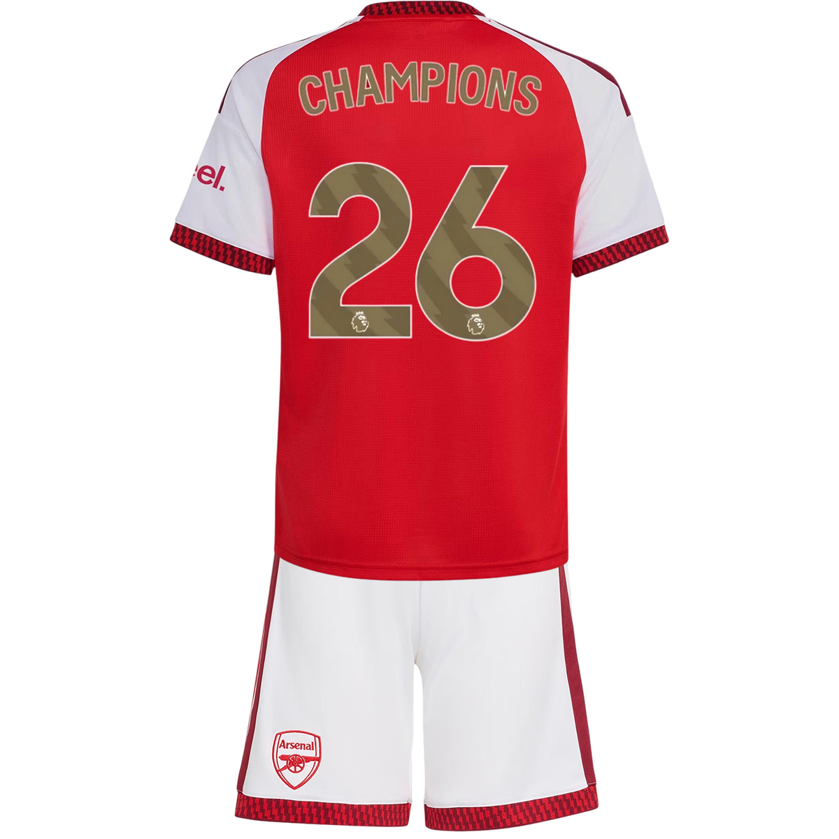 CHAMPIONS #26 Kids Arsenal Home Jersey Kit 2026/27