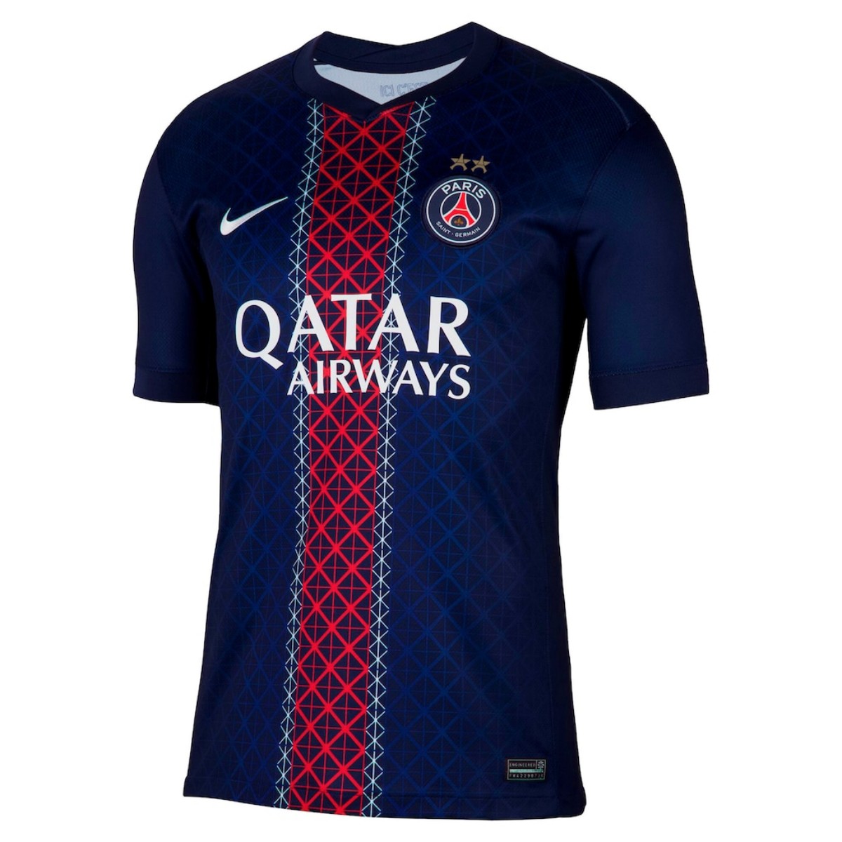 Champions of Europe #26 PSG Home Jersey 2025/26 - 2 Stars (back view)
