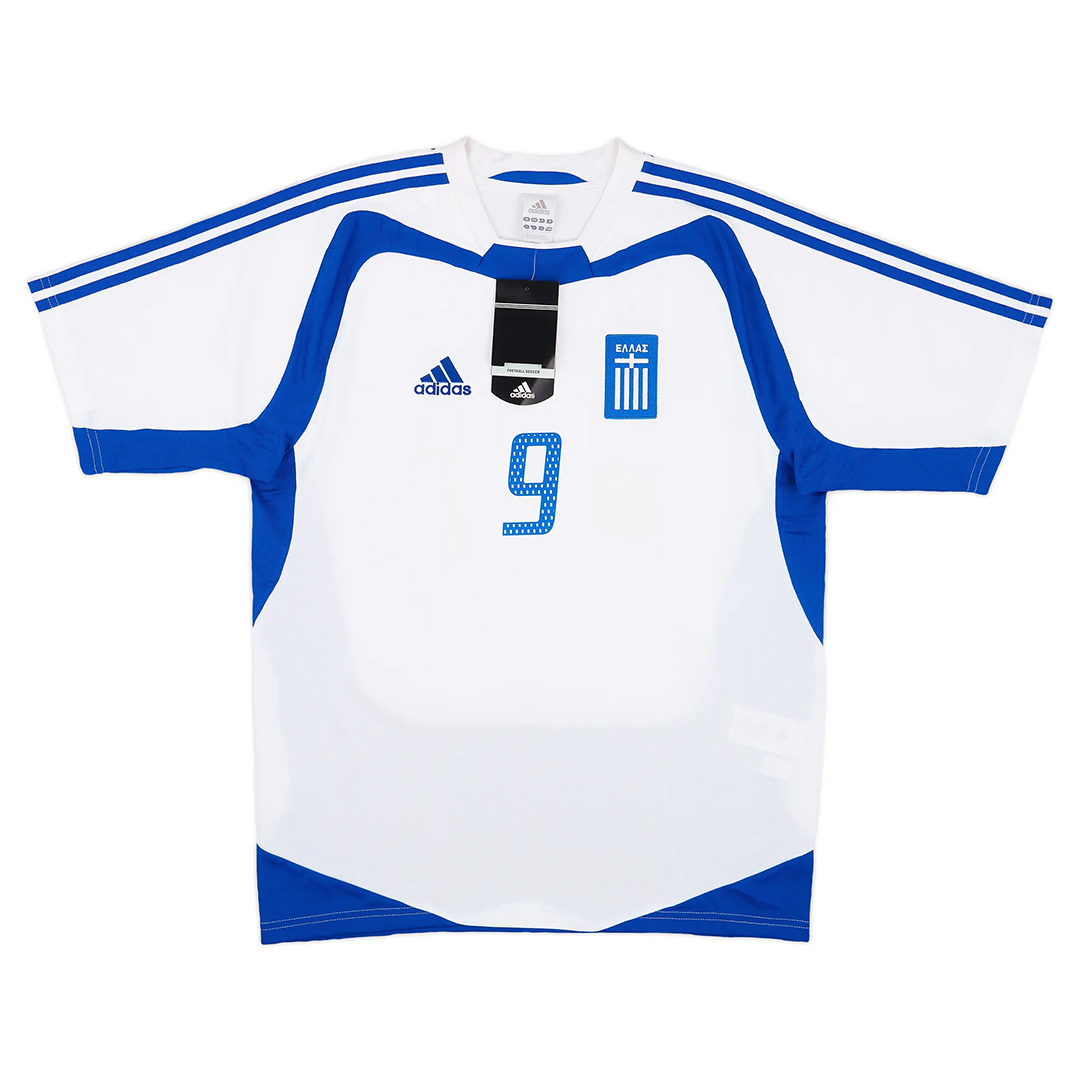 CHARISTEAS #9 Retro Greece Away Jersey Euro Cup 2004 (back view)