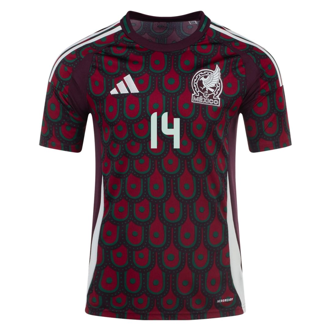 Chicharito #14 Mexico Home Jersey Copa America 2024 (back view)