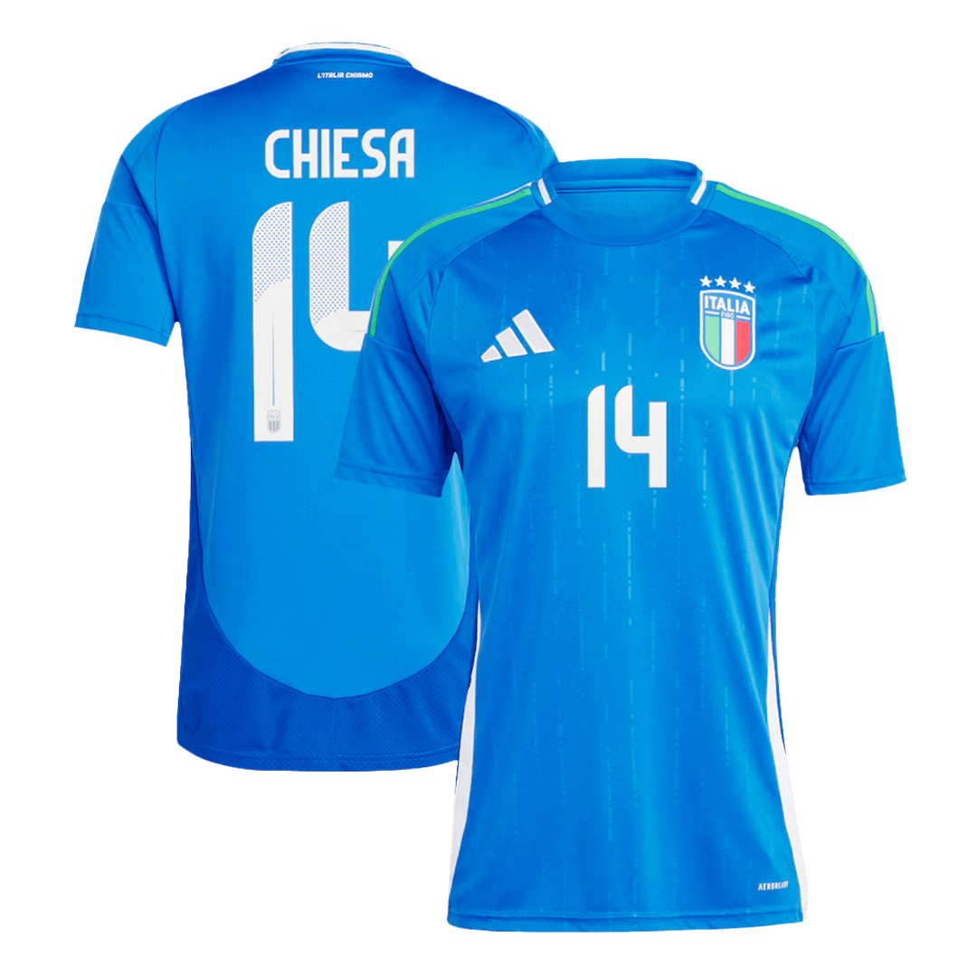 CHIESA #14 Italy Home Jersey Euro 2024 (back view)