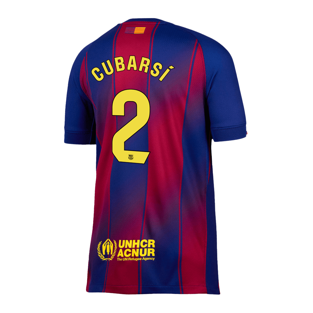 CUBARSÍ #2 Barcelona Home Jersey 2025/26 (back view)
