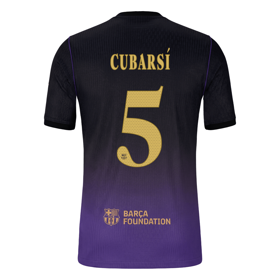 CUBARSÍ #5 Barcelona Away Match Jersey Player Version 2026/27 (back view)
