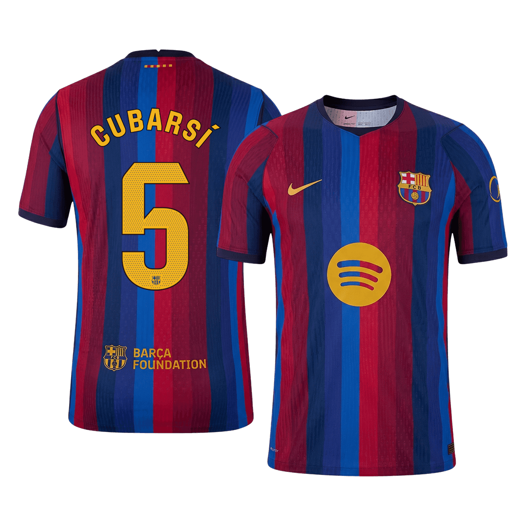 CUBARSÍ #5 Barcelona Home Match Jersey Player Version 2026/27