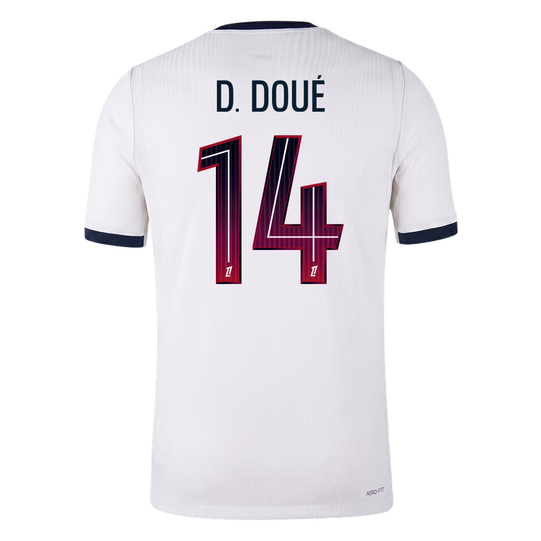 D. DOUÉ #14 PSG Away Match Jersey Player Version 2026/27 (back view)