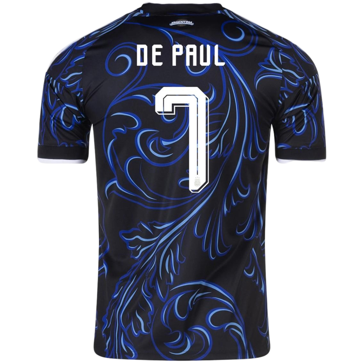 De Paul #7 Argentina Away Jersey World Cup 2026 (back view)