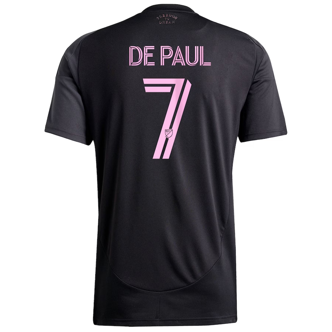DE PAUL #7 Inter Miami Away Jersey 2025 (back view)