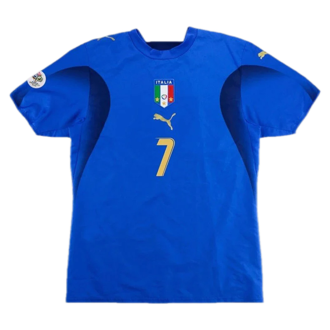 Del Piero #7 Retro Italy Home Jersey World Cup 2006 (back view)