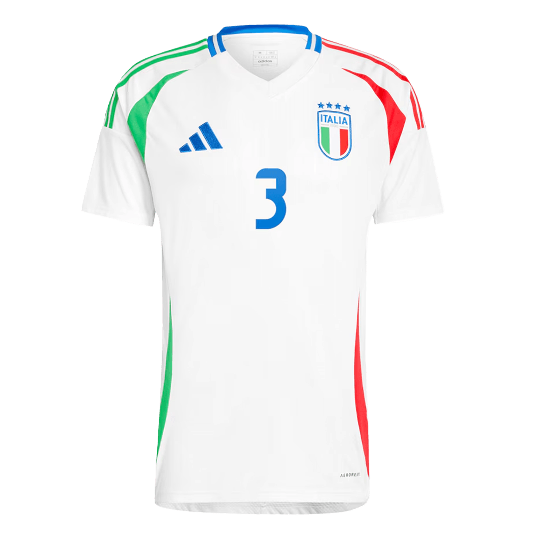 DIMARCO #3 Italy Away Jersey Euro 2024 (back view)