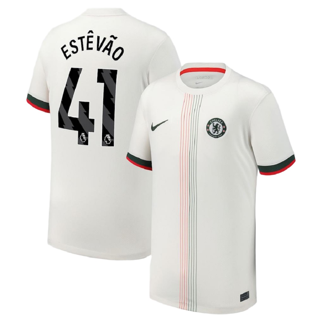 ESTÊVÃO #41 Chelsea Away Jersey 2025/26 (back view)