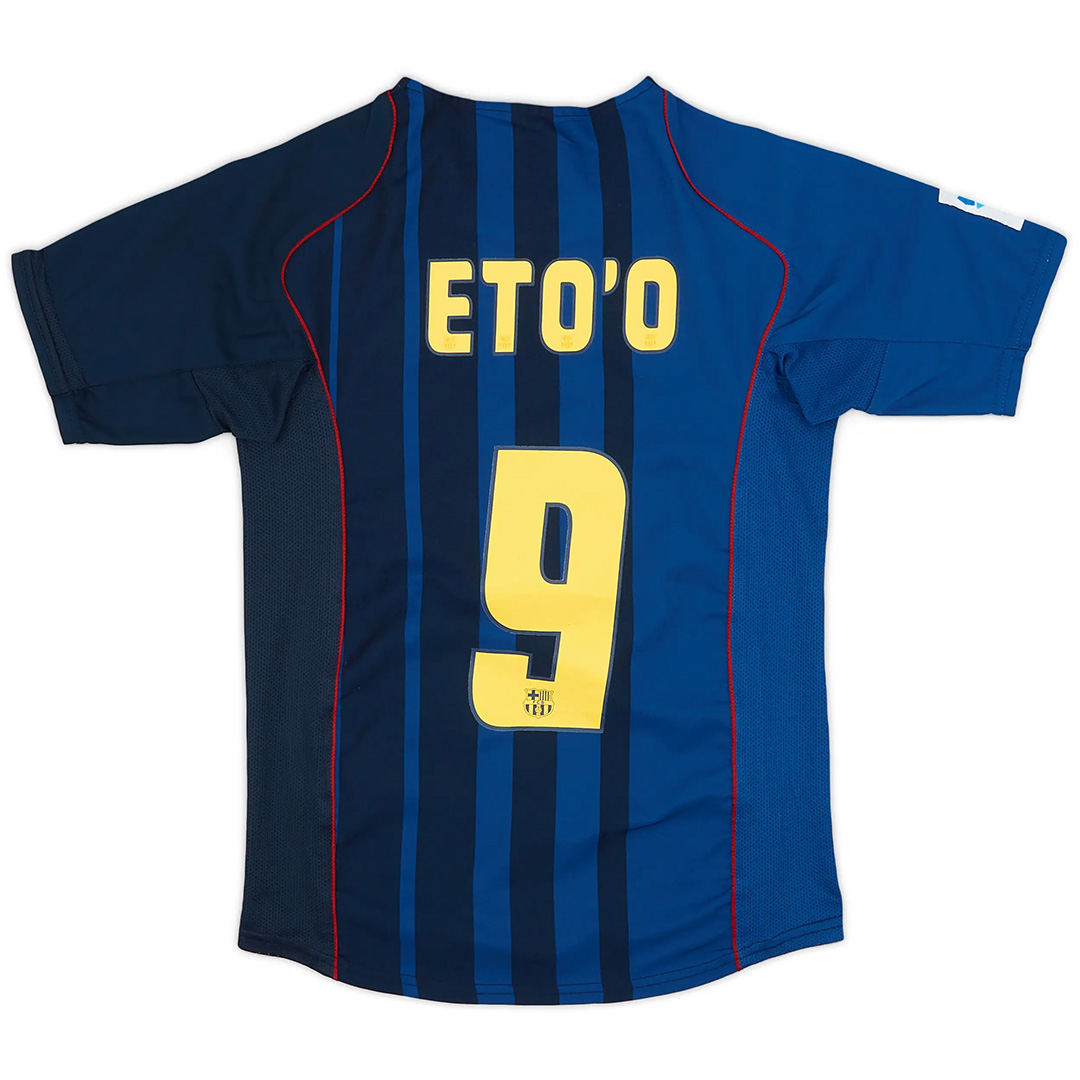ETO'O #9 Retro Barcelona Away Jersey 2004/05 (back view)