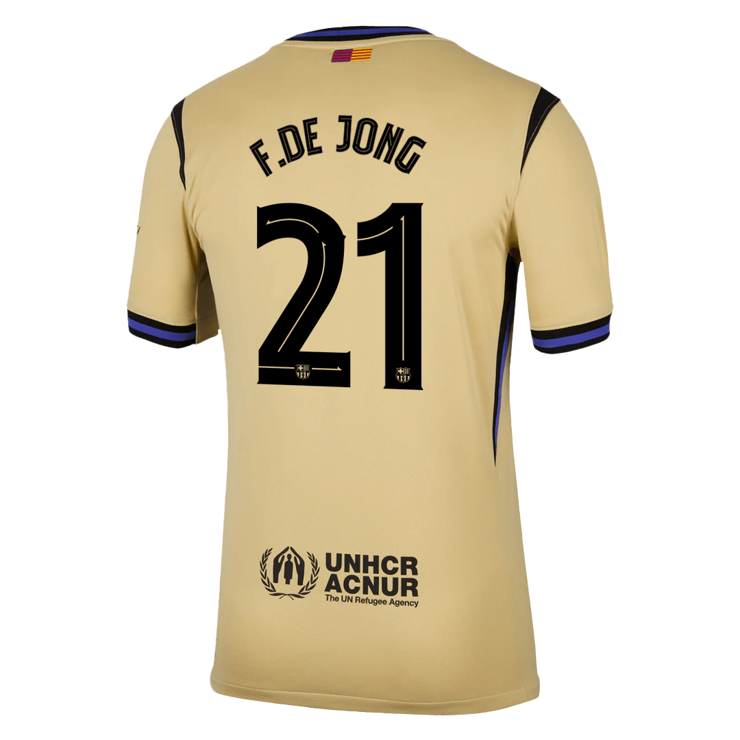 F.DE JONG #21 Barcelona Away Jersey 2025/26 - UCL (back view)