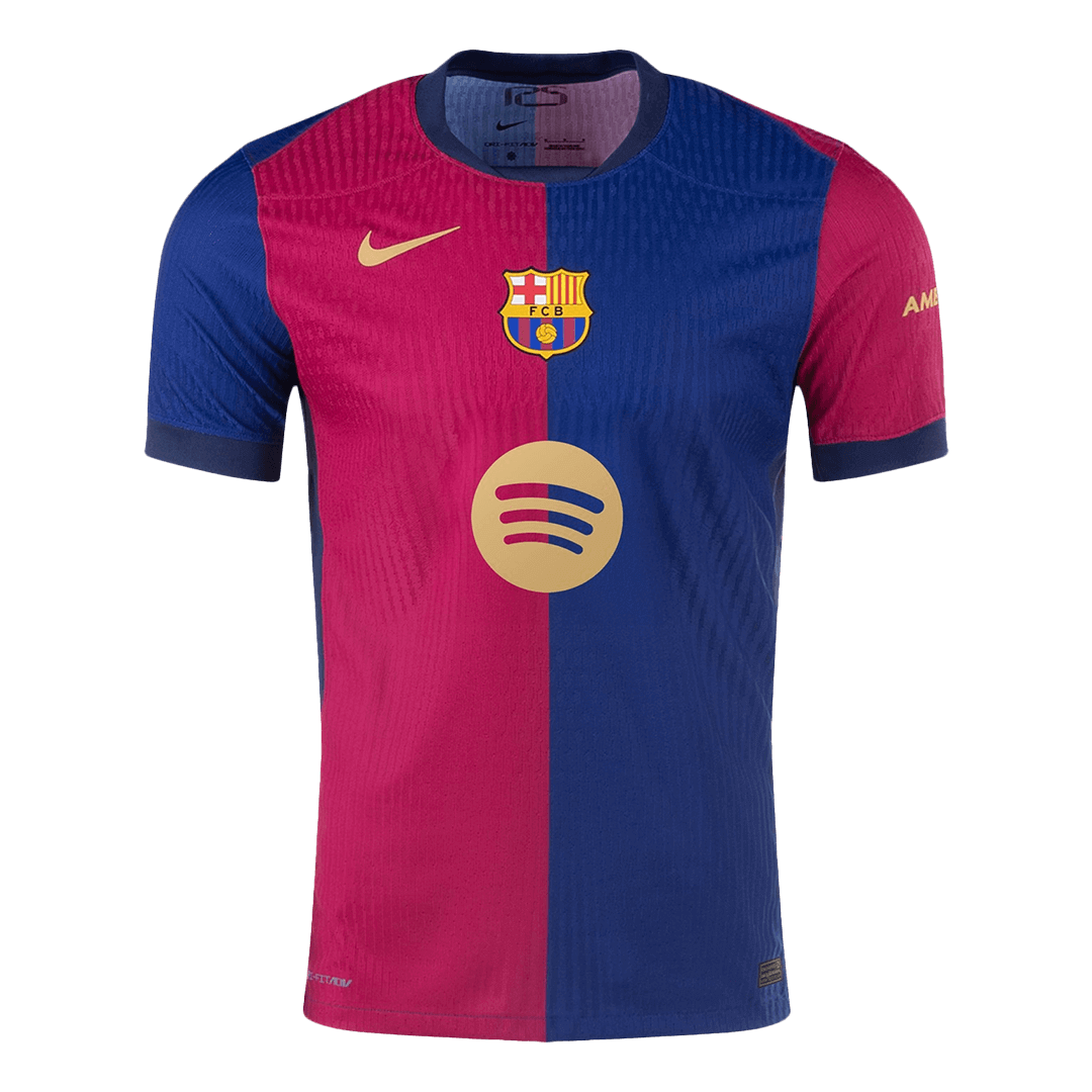 F.DE JONG #21 Barcelona Home Spotify Logo Without Text Match Jersey 2024/25 (back view)
