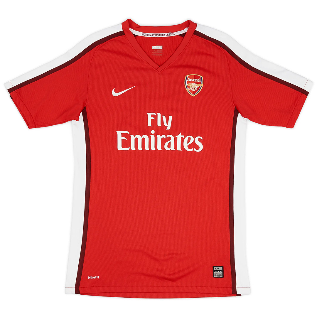 Fabregas #4 Retro Arsenal Home Jersey 2008/10 (back view)