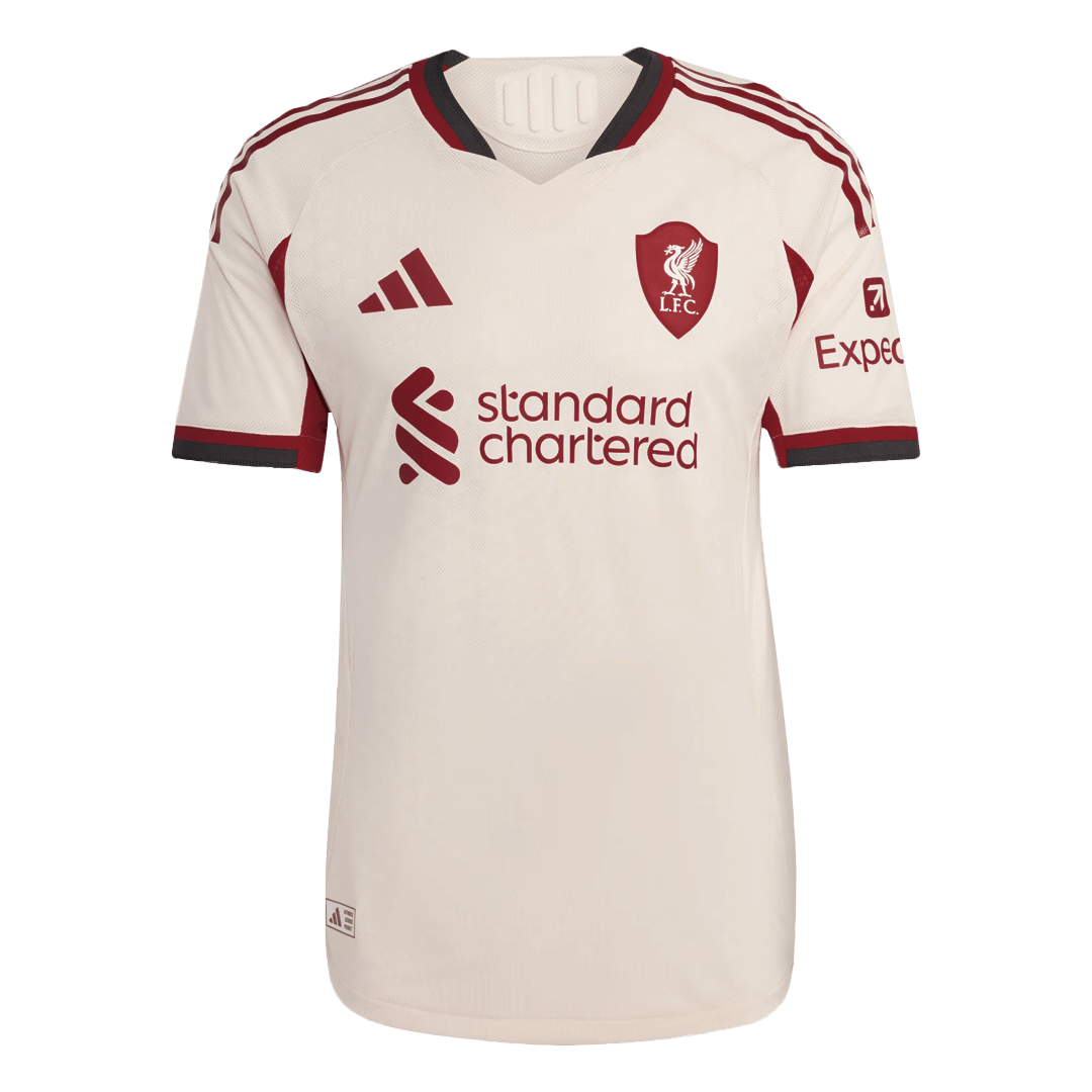 GAKPO #18 Liverpool Away Match Jersey Player Version 2025/26 (back view)