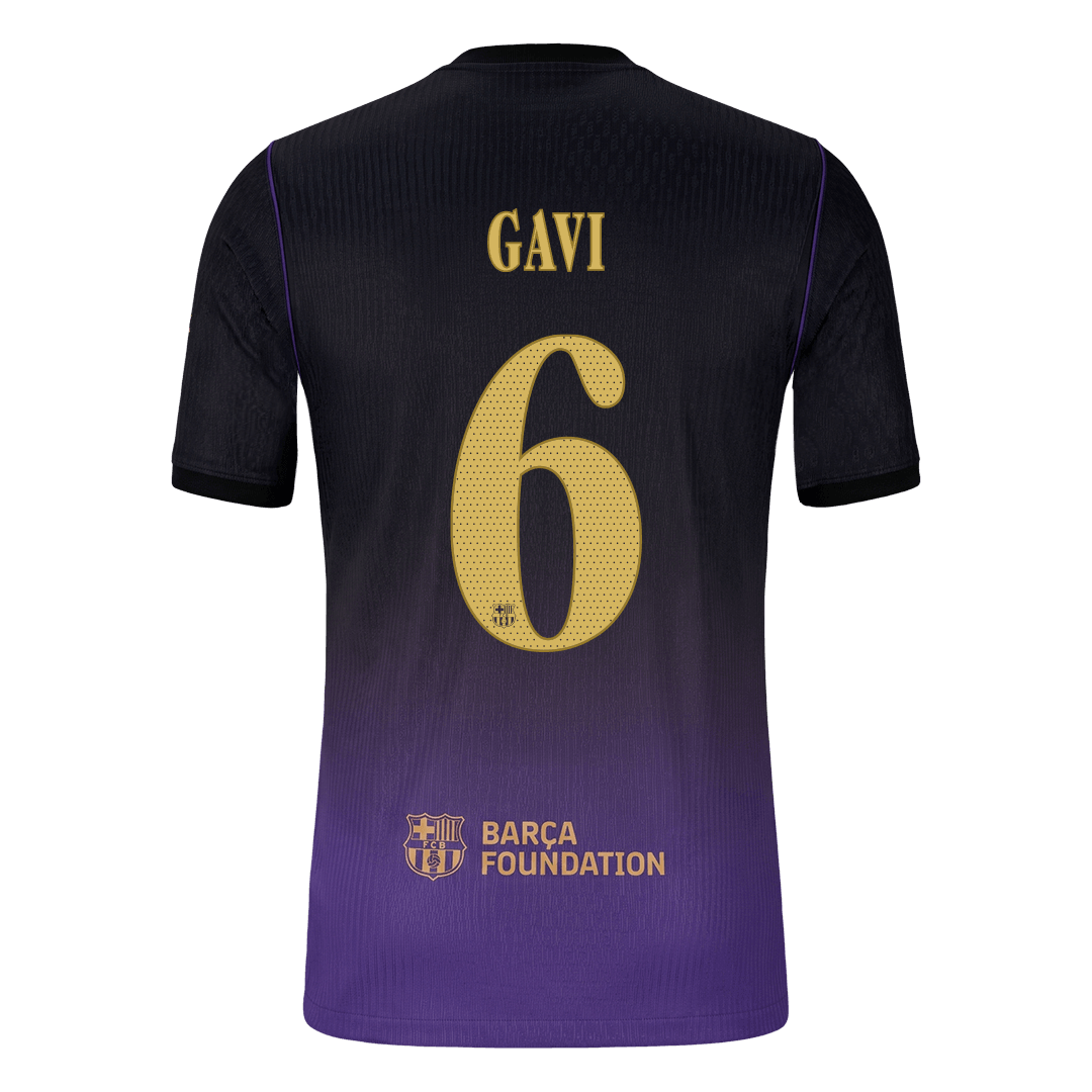 GAVI #6 Barcelona Away Match Jersey Player Version 2026/27 (back view)