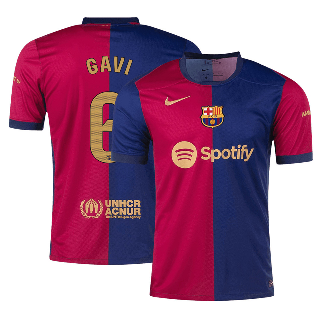 GAVI #6 Barcelona Home Jersey 2024/25 (back view)