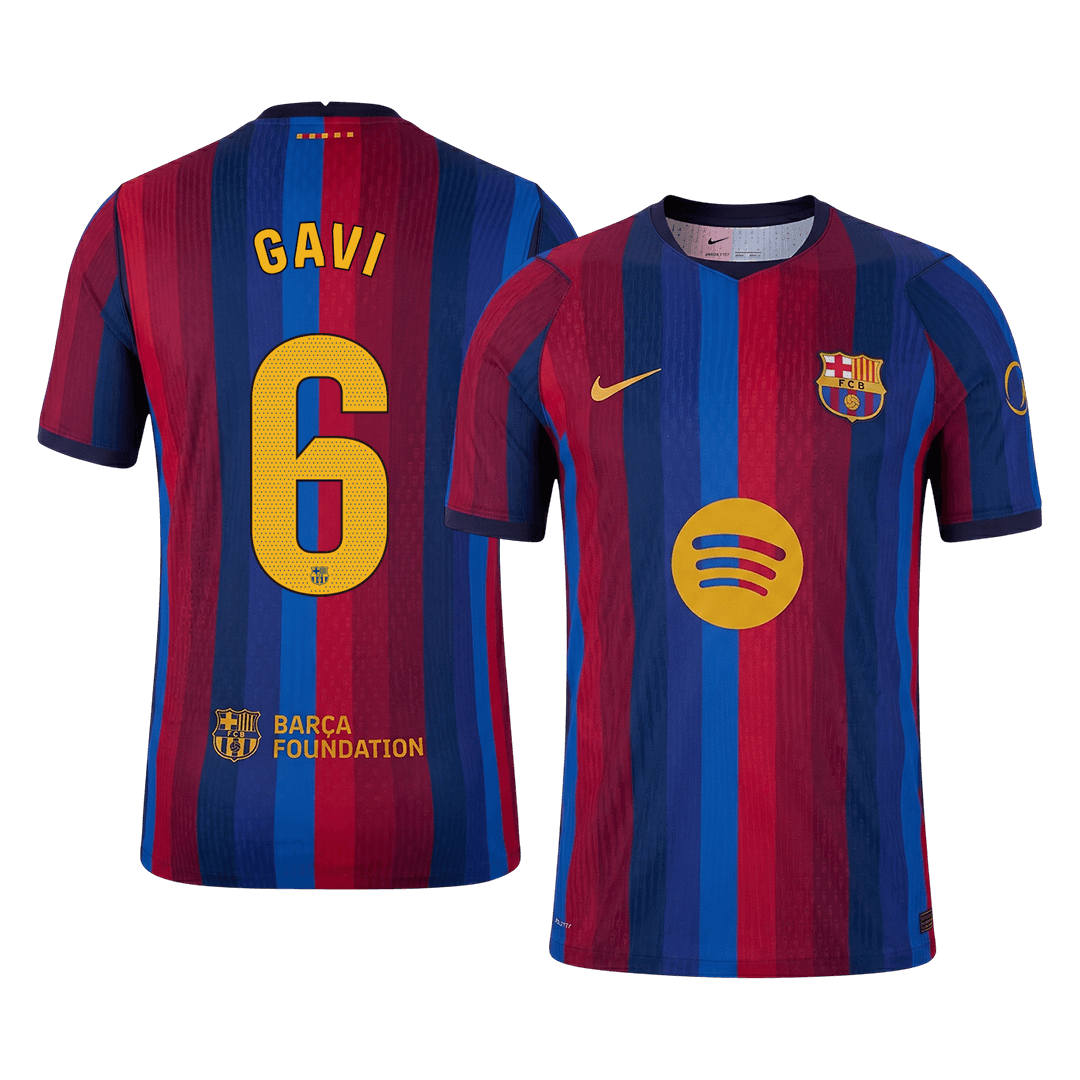 GAVI #6 Barcelona Home Match Jersey Player Version 2026/27