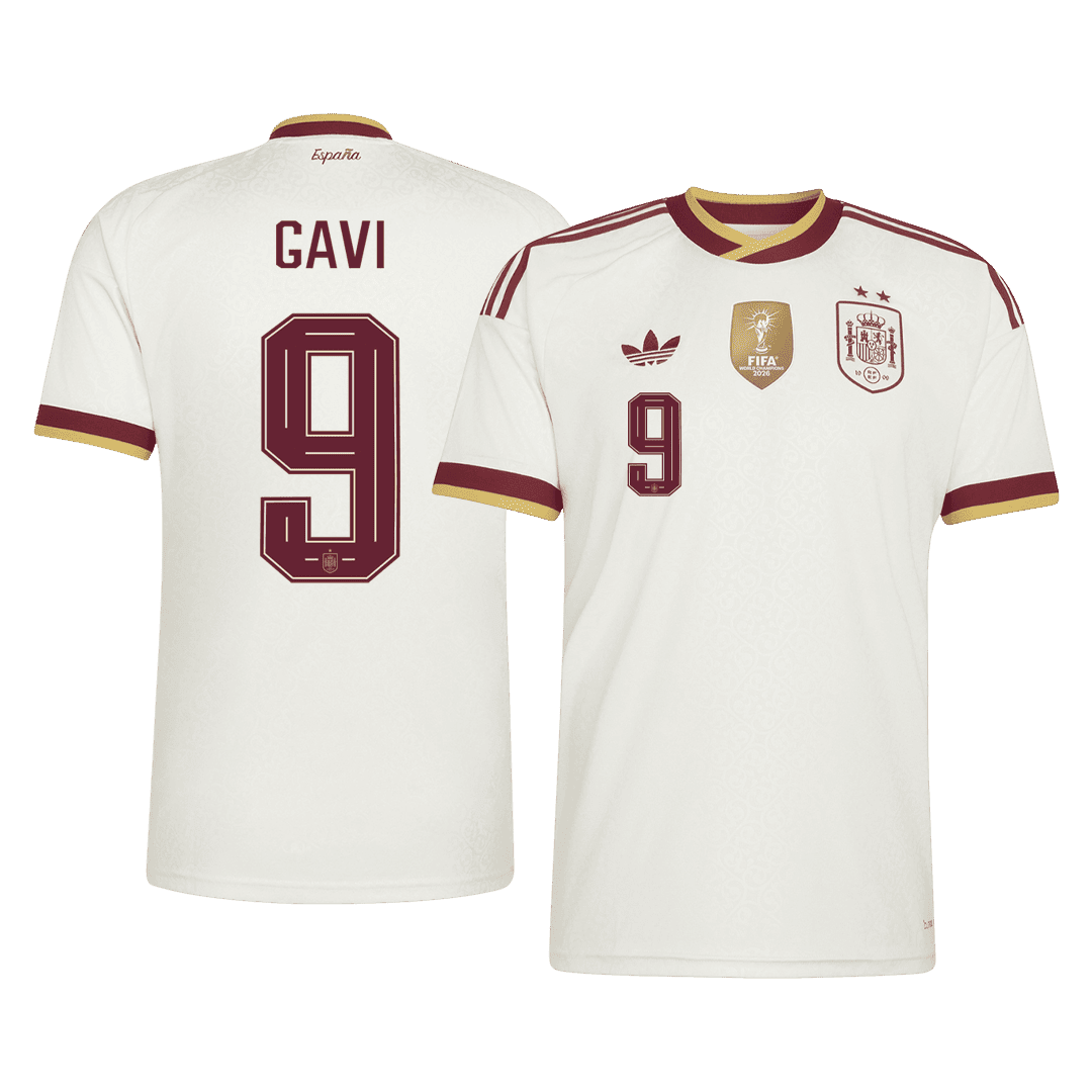 GAVI #9 Spain Away 2 Star Jersey World Cup 2026