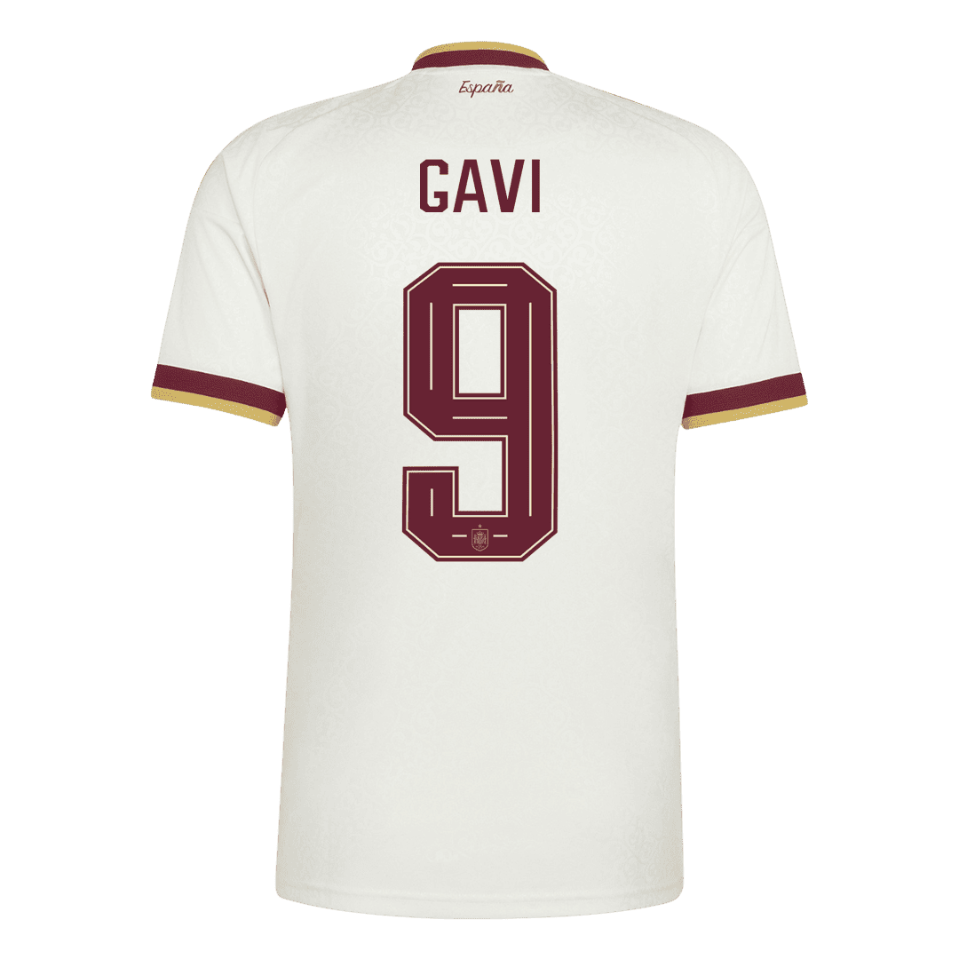 GAVI #9 Spain Away 2 Star Jersey World Cup 2026 (back view)